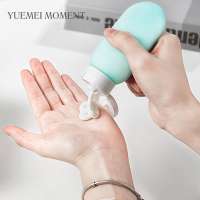 60ml Cosmetic Empty Hand Wash PET Plastic Lotion/Shampoo Squeeze Bottles Bathroom Sets with Flip Cap