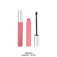 Empty mascara wand tube whosale empty mascara tubes custom 15ml empty cylinder pink mascara tube with brush