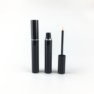 Black aluminum liquid eyeliner packaging with silver ring