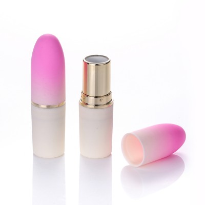 Smooth matte empty bullet shape gradient lipstick tube with band