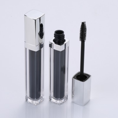 Bpa Free Square Empty Plastic Mascara Tubes With Silver Tops